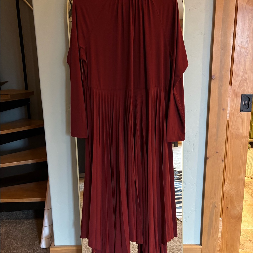 Eloquii Rich Red Long Sleeve Dress
